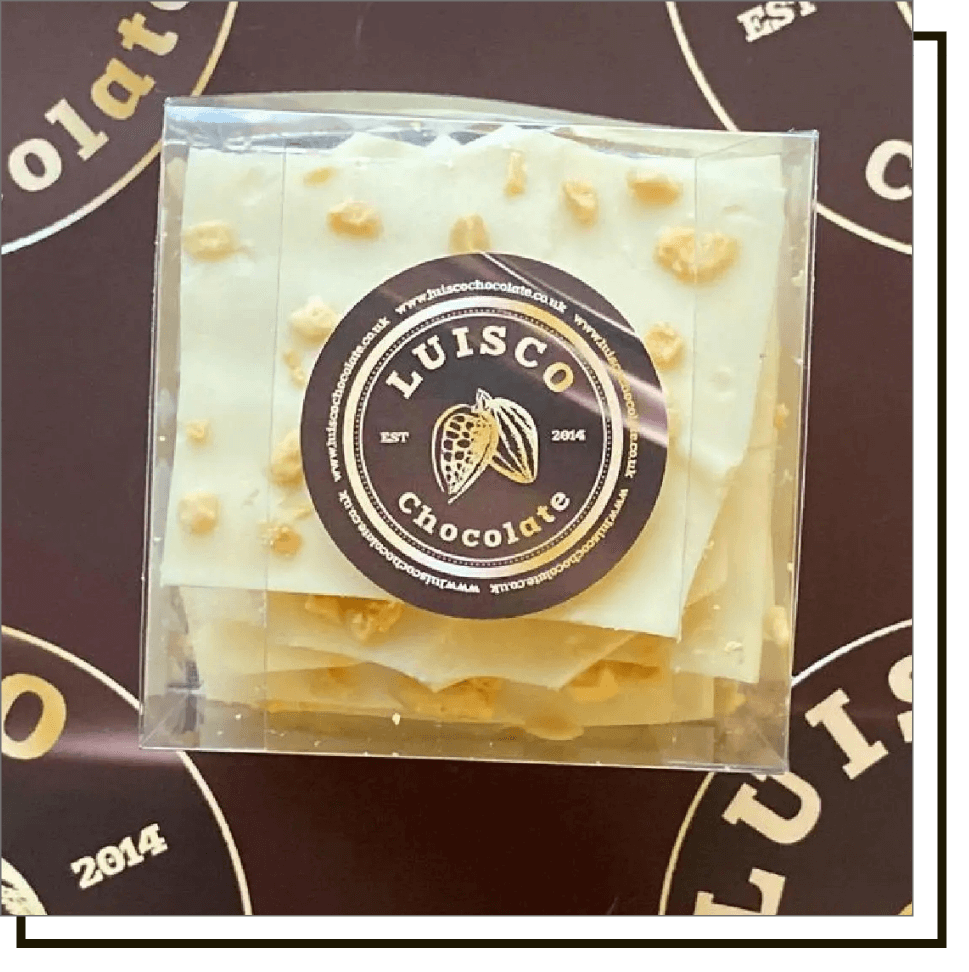 White chocolate bark with honeycomb