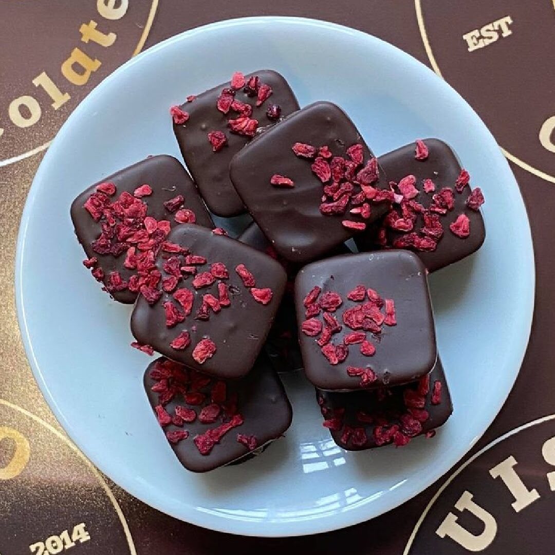 Raspberry Caramels