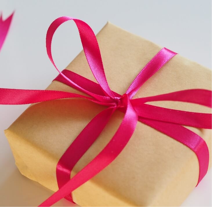 A wrapped gift